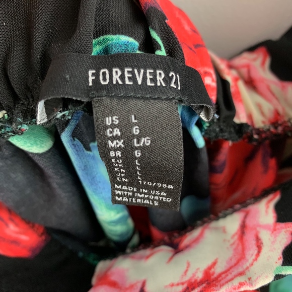 Forever 21 | Black Floral Print Dress - Picture 3 of 3